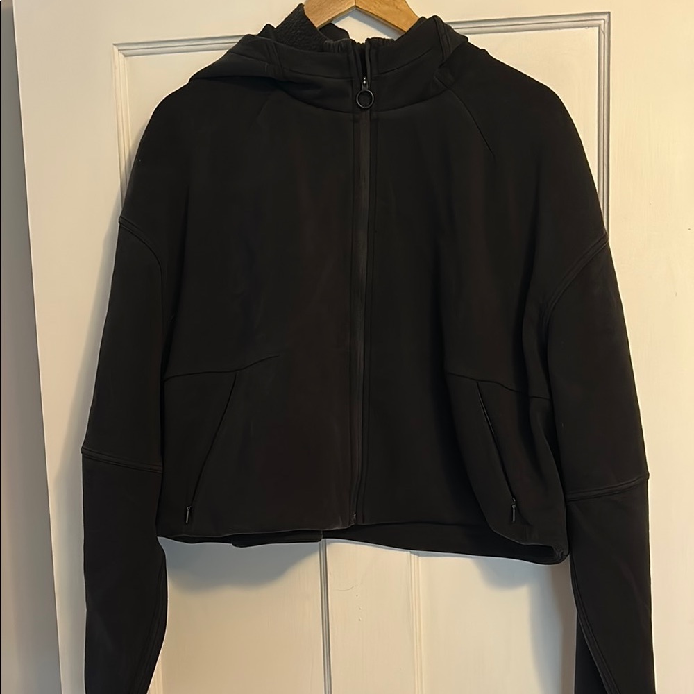 Lululemon Women's Black Hooded Zip Up Sweatshirt
